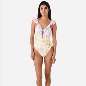 LoveShackFancy Tibbie One-Piece size small